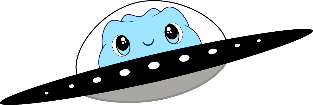 Ozzie mascot on a flying saucer